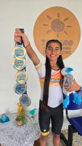 La tulueña Valeria Restrepo: se corono campeona internacional de patinaje.