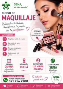 Abren convocatoria en Tuluá para curso gratuito de maquillaje, en el salón comunal del barrio Victoria.
