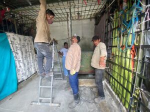 Avanzan obras de mejoramiento en el CAI de Aguaclara en Tuluá.