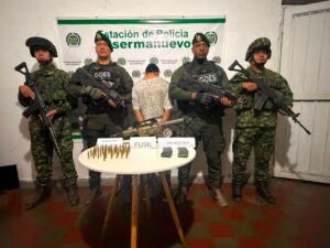 Capturan a hombre con fusil de uso privativo en zona rural de Ansermanuevo