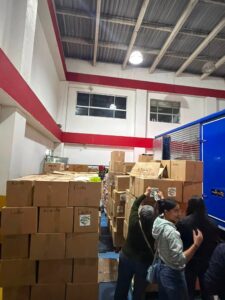 70 TONELADAS DE AYUDAS HUMANITARIAS LLEGARON A ROLDANILLO DESDE MOSQUERA
