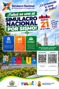¿CÓMO PUEDE PARTICIPAR TULUÁ EN EL SIMULACRO NACIONAL DEL 21 DE OCTUBRE?